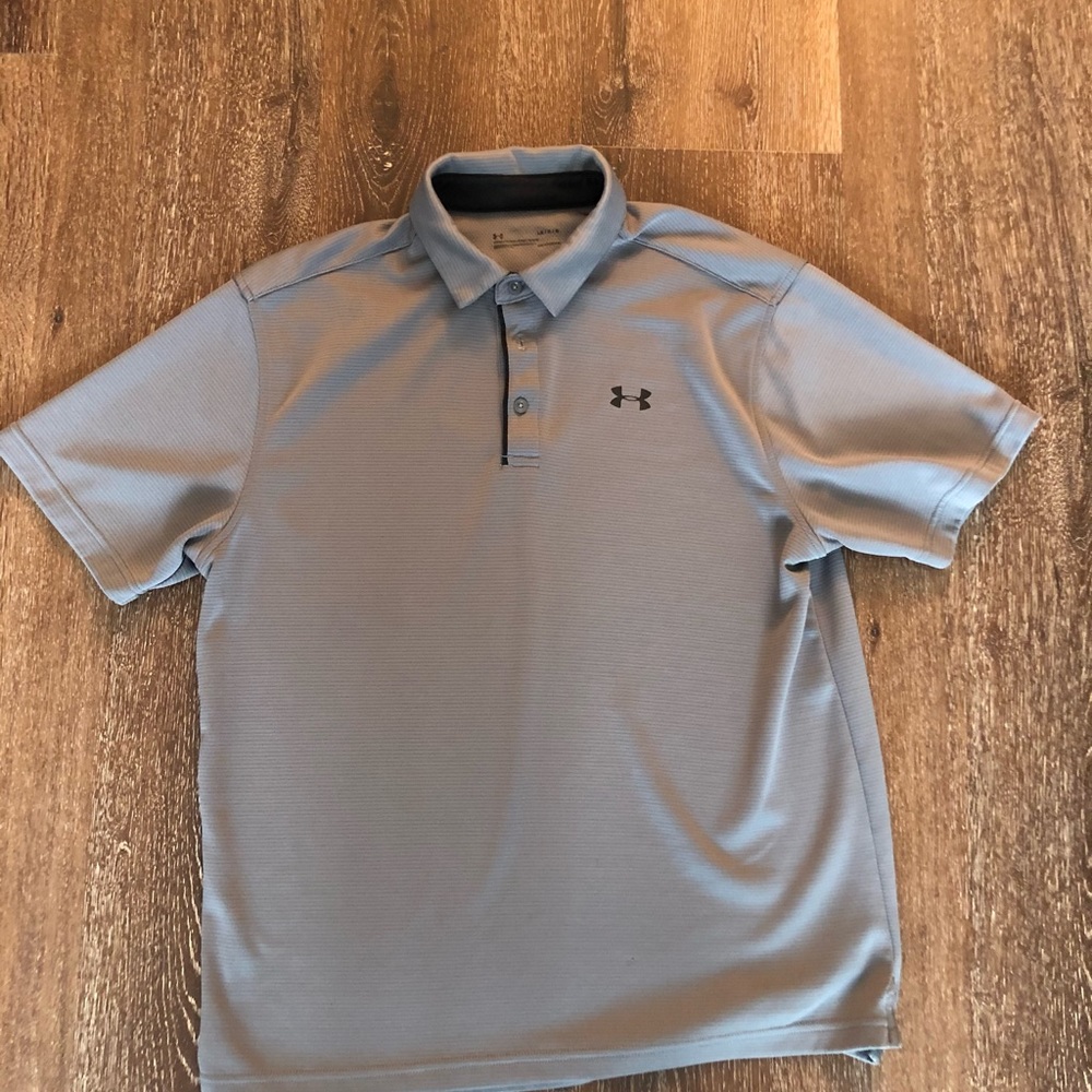 Grey Under Armour Heat Gear Golf Polo.